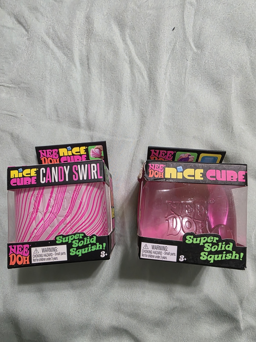 Needoh Nice Cube & Candy Swirl Squishy Bundle